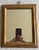 A small vintage Italian Borghese giltwood wall mirror, mid 20th century. The frame features a simple stepped wood profile,...