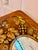 Antique Edwardian Gilt Metal Mirrored Grape Vine Drinks Serving Tray, 1900 For Sale - Image 9 of 12