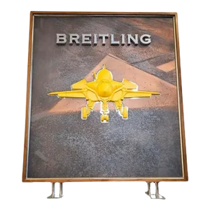 Large Vintage Breitling Retail Store Display Advertising Sign