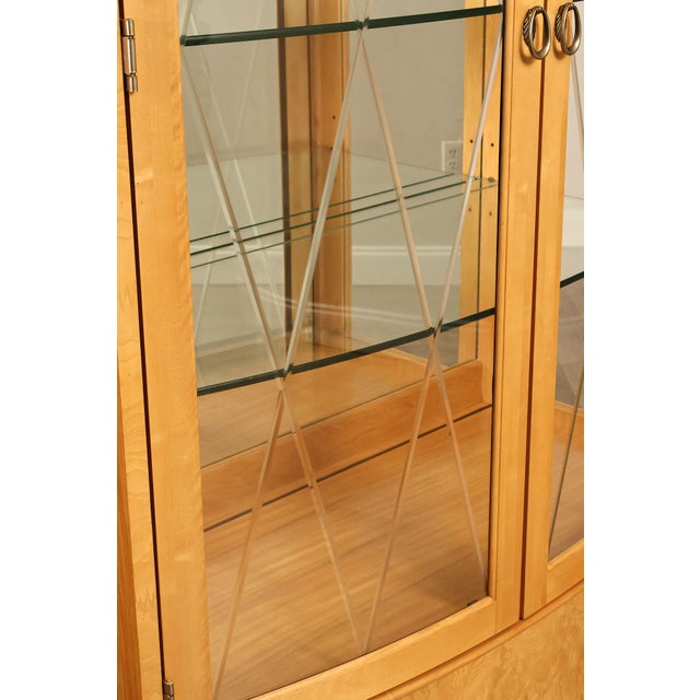 Thomasville Bogart Collection Bow Front Curio Display Cabinet For Sale - Image 13 of 18