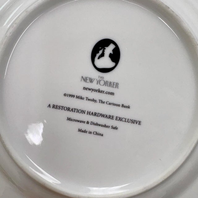 Vintage New Yorker Plates, Set of 3 | Restoration Hardware Wine Cartoon For Sale - Image 9 of 11