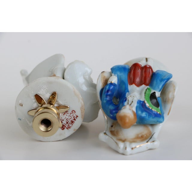 Figural Porcelain Seated Couple Lamp Finials - a Pair For Sale In Madison - Image 6 of 7