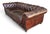 Restoration Hardware Chesterfield Cognac Leather Sofa With Brass Nailhead & Casters For Sale - Image 9 of 16