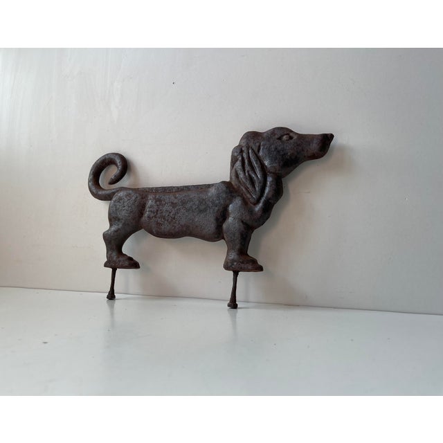 Vintage Dachshund Cast Iron Sign, 1950s For Sale - Image 10 of 10