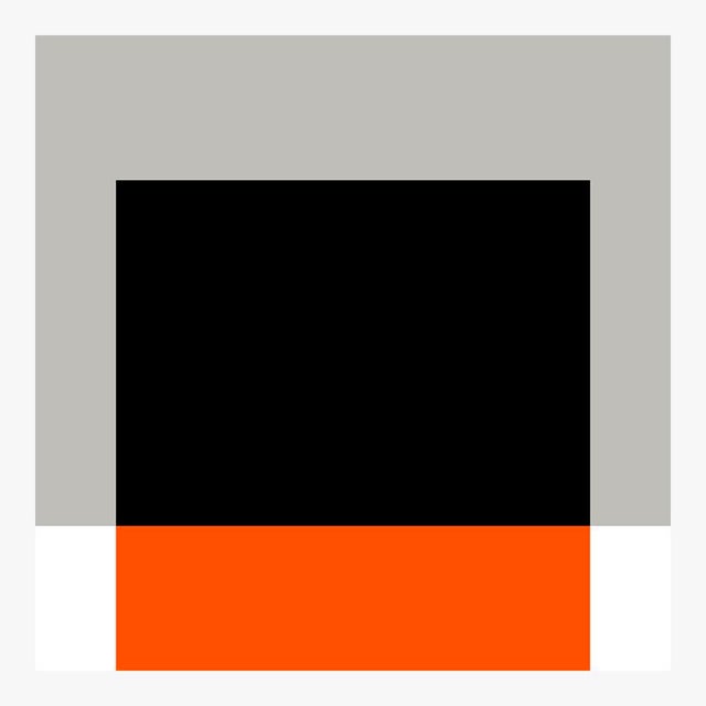 The Interaction of Gray, Black and Orange Fine Art Print 30" X 40" by Liz Roache For Sale - Image 4 of 6