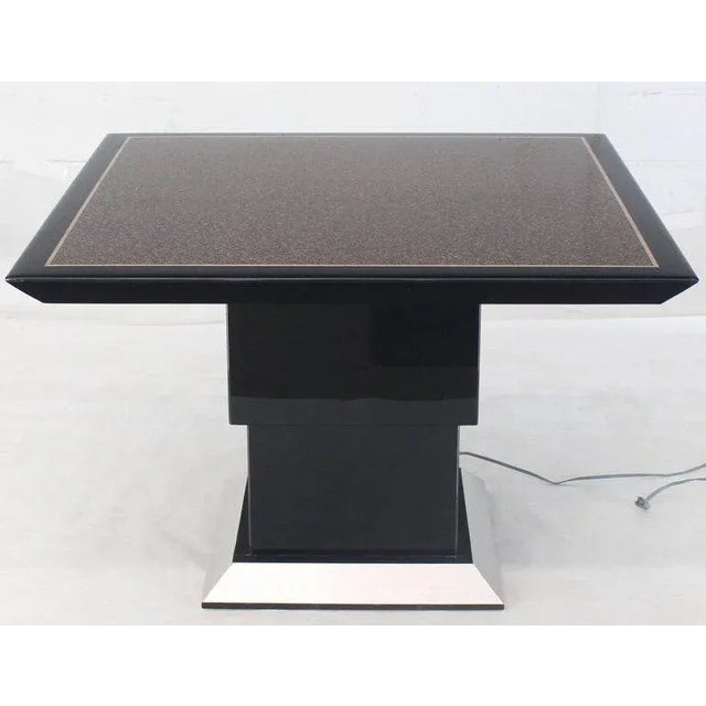 Stone 1990s Mid-Century Modern Remote Controlled Hi-Lo Adjustable Height Convertible Coffee/Dining Table For Sale - Image 7 of 13