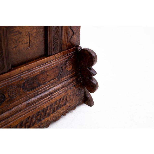 Antique Baroque Wooden Chest, 1781 For Sale - Image 14 of 18