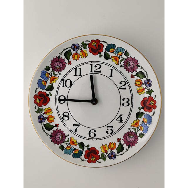 Vintage Hungarian Wall Clock, 1970s For Sale - Image 4 of 4