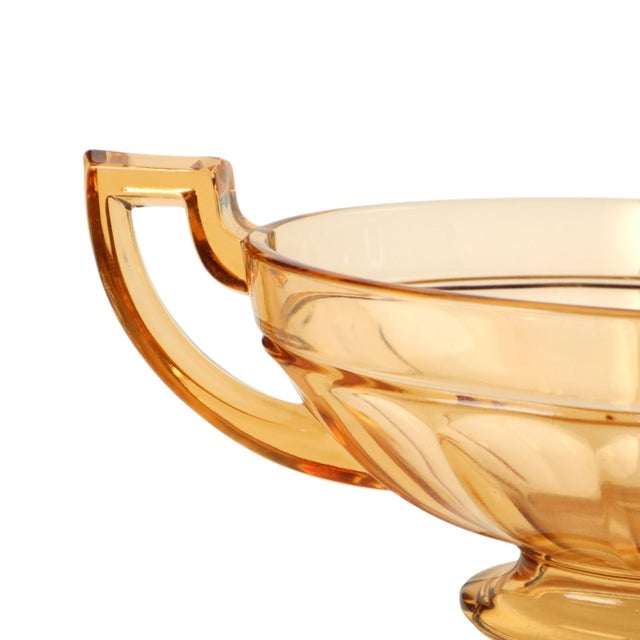 Glass Art Deco Noémie Oval Fruit Bowl from Val Saint Lambert, 1930s For Sale - Image 7 of 12