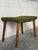 Wood Green Fabric Ottoman With Walnut Legs Mid-Century Modern 1960s For Sale - Image 7 of 10