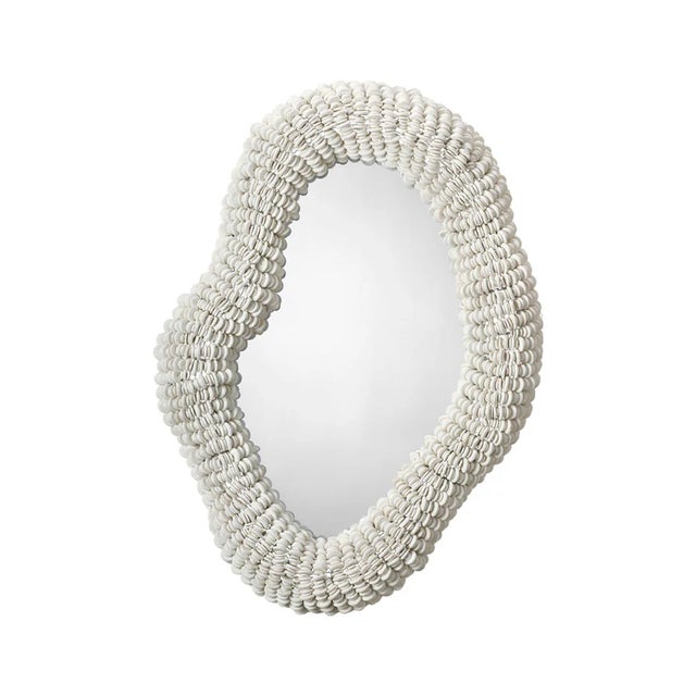 Jamie Young Amoeba Wood Beaded Wall Mirror For Sale In Los Angeles - Image 6 of 6