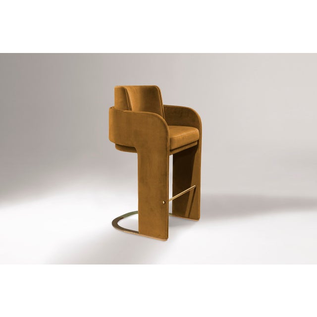Odisseia Bar Chair by Dooq Details For Sale - Image 6 of 10