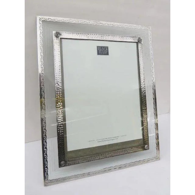 Late 20th Century Silver Overlay and Cut Glass Picture Frame For Sale - Image 5 of 7