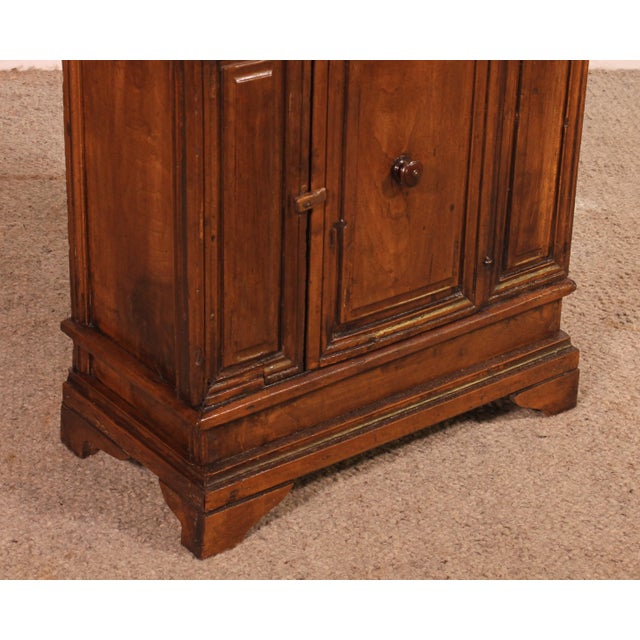 Tan 17th Century Italian Renaissance Walnut Oratory with Drop-Front For Sale - Image 8 of 13