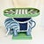 1980 Vintage Palm Beach Coastal Cabana Striped Wicker Elephant & Tray Side Table, Artist Signed Jen Lee For Sale - Image 9 of 12