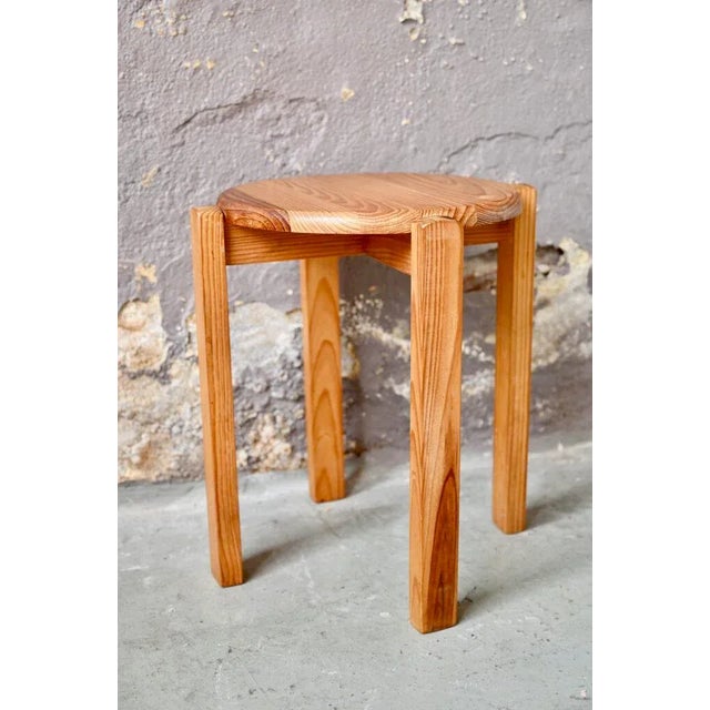 1970s Chalet Pine Stool, 1970s For Sale - Image 5 of 8
