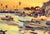 "Santa Catalina Island Harbor" Seascape at Sunset in Oil on Artist's Panel by Gary Schildt For Sale - Image 4 of 9