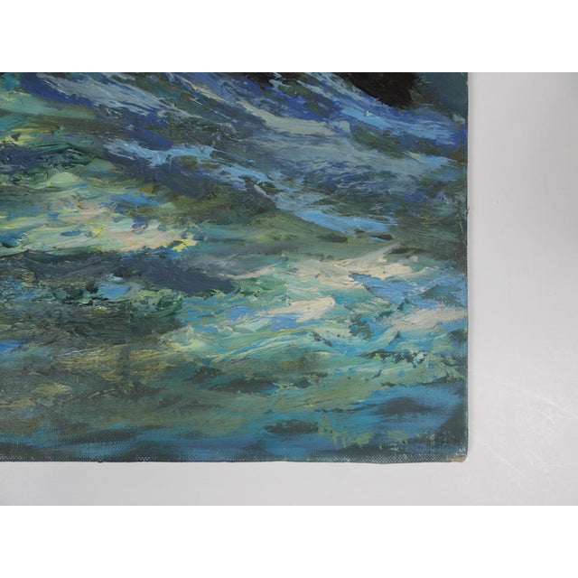 Nautical Mid 20th Century Impressionist Seascape Painting For Sale - Image 3 of 8