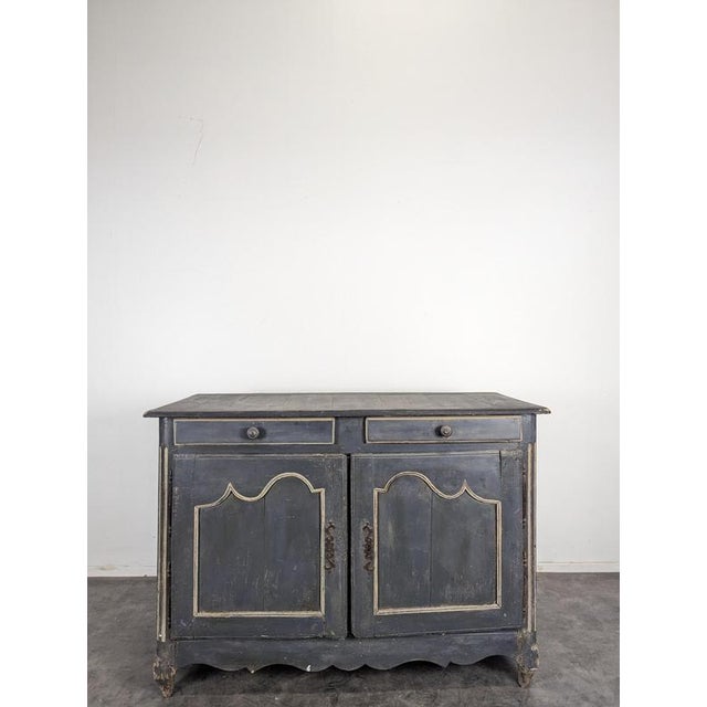 Louis XV Style Buffet in Black Patinated Oak, in Very Good conditions.
