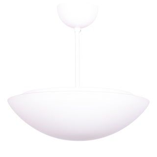 Mid-Century Chandelier in Lacquered Metal and Opal Glass, Czech, 1960s For Sale