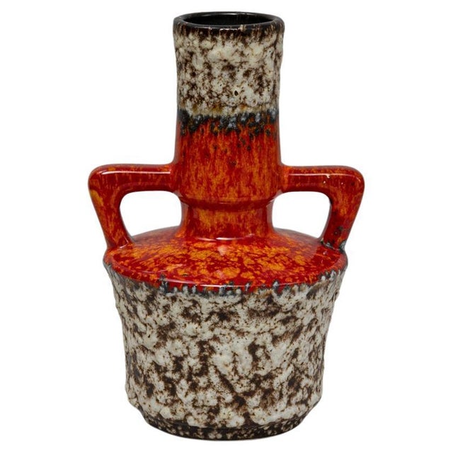 20th Century German Fat Lava Ceramic Vase For Sale - Image 9 of 18