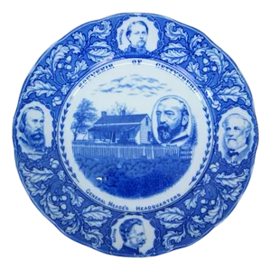 Antique F. Winkle & Co. Gettysburg General Meade's Headquarters Souvenir Plate