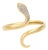 Vintage Diamond 18k Yellow Gold Snake Bangle For Sale