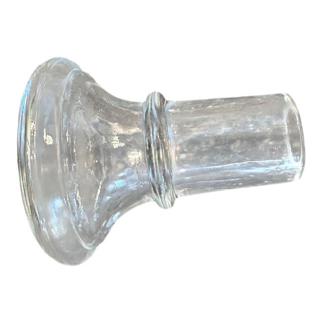 Transparent Mid 20th Century French Frosted Scenic Glass 7.5” Decanter & 5 Cordial Glasses, 6 Piece Set For Sale - Image 8 of 11