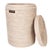 Artifacts Rattan Round Hamper with Lid in White Wash For Sale - Image 4 of 9