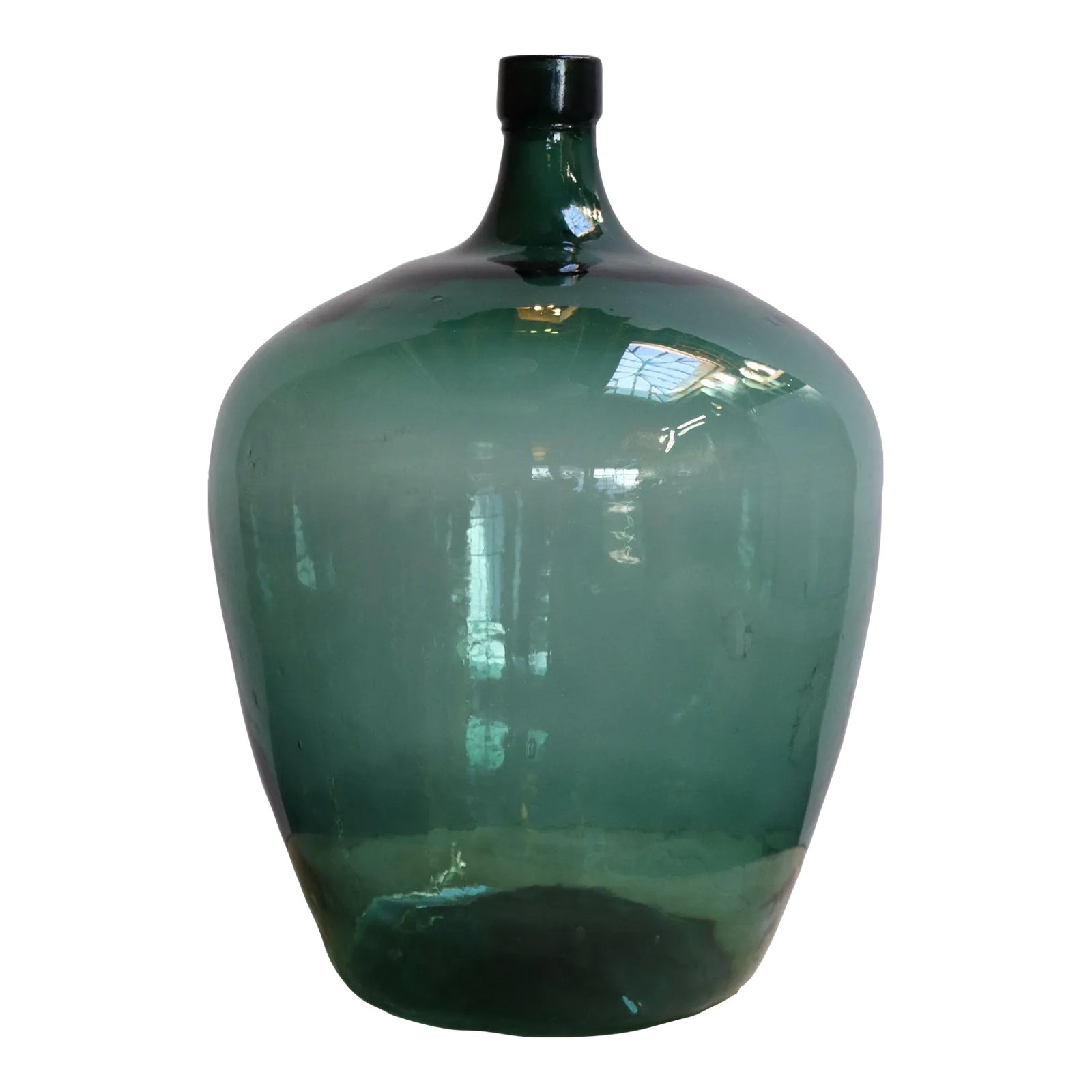 large-vintage-teal-aqua-green-french-demijohn-carboy-chairish