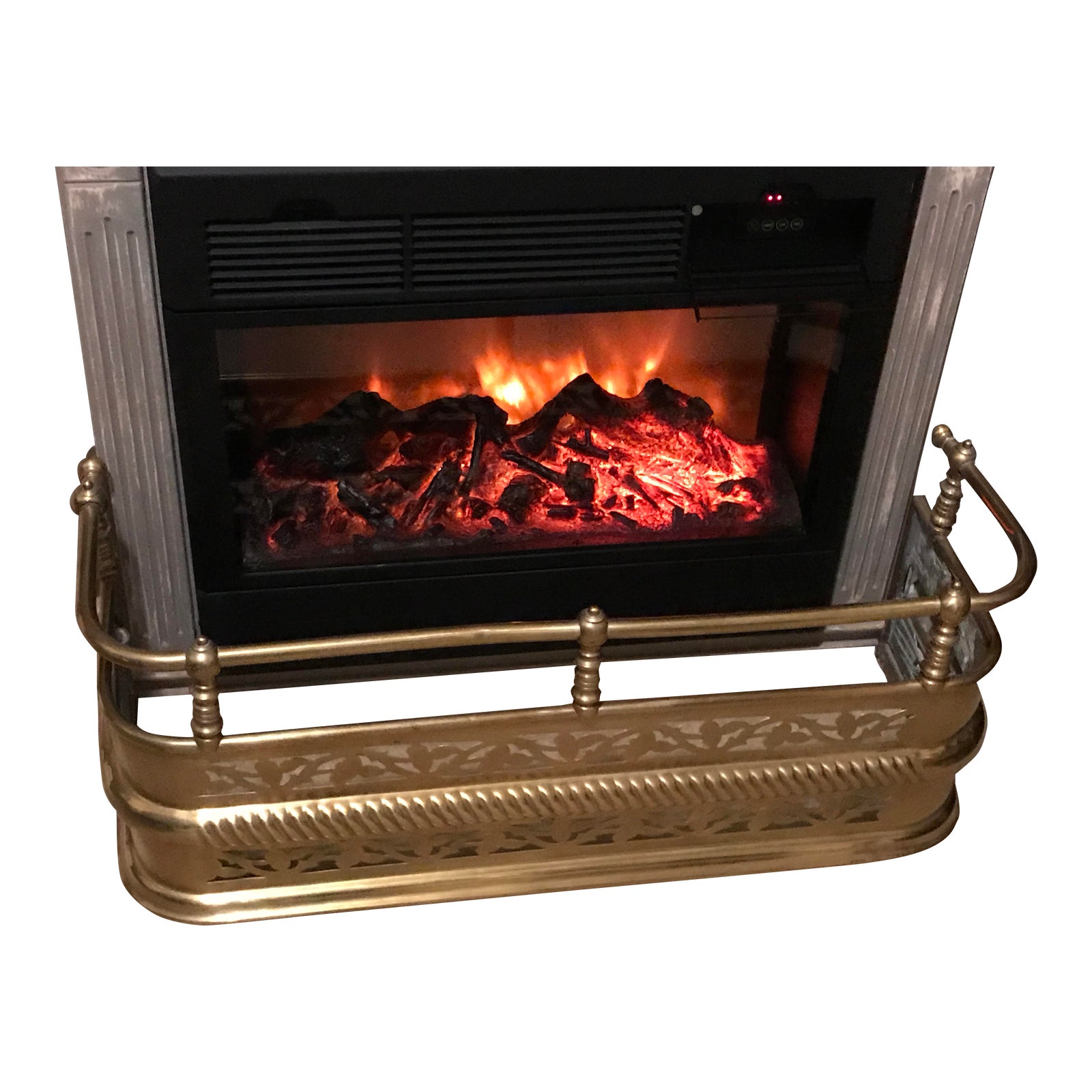 Early 21st Century Antique English Brass Fireplace Surround Chairish