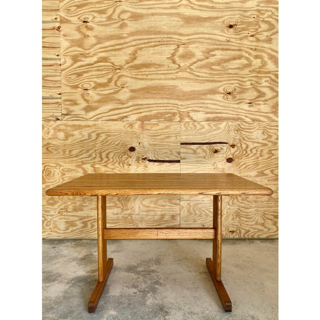 Lou Hodges-Style Oak Desk / Dining Table For Sale - Image 15 of 18