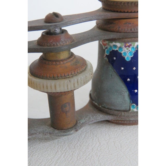 Metal Riviere Paris Opera Glasses Ornate Theater Binoculars With Leather Case 5109b For Sale - Image 7 of 16