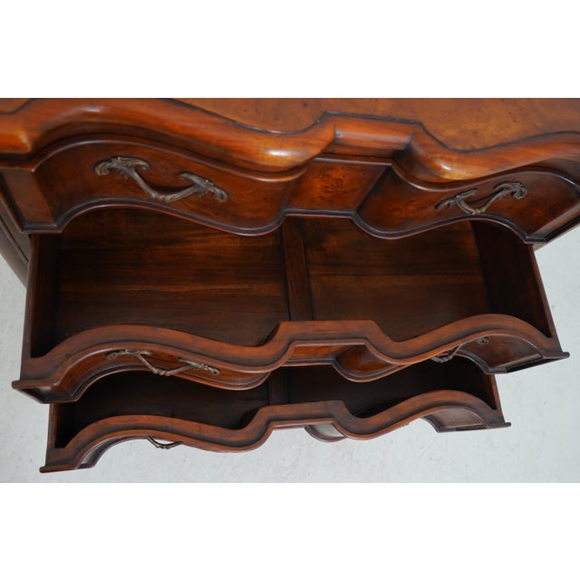Theodore Alexander Theodore Alexander Burl Walnut French Commode For Sale - Image 4 of 17
