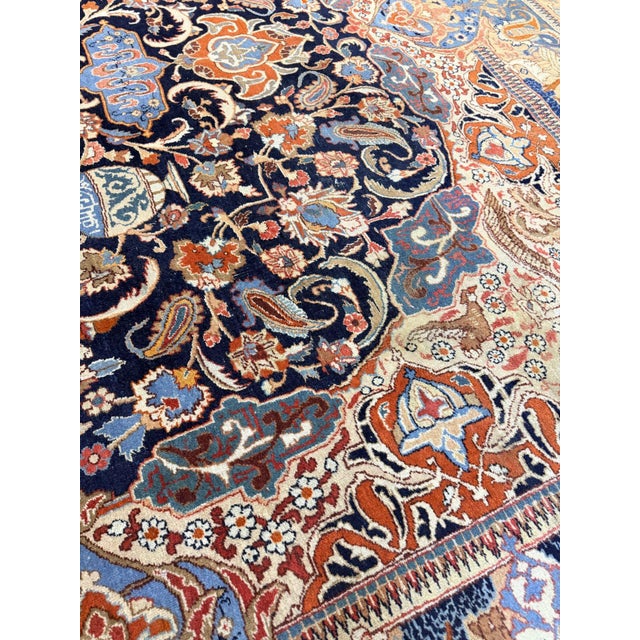 1960s Vintage Kashmar Pictorial Rug, 1960s For Sale - Image 5 of 11