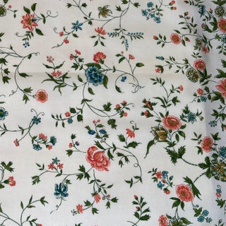1980s “Pondicherry” Fabric the Colonial Williamsburg Reproduction Company by Schumacher- 5 3/4 Yards For Sale