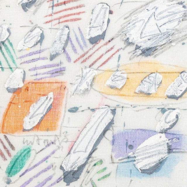 Contemporary Elfi Schuselka "Yellow Triangle Ii" Mixed Media For Sale - Image 3 of 6