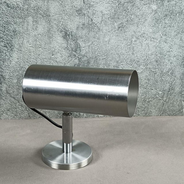 Cylindrical Wall Spotlight in Brushed Stainless Steel, 1970s For Sale - Image 10 of 13