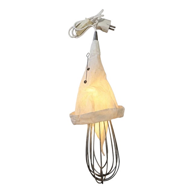 Vintage Hand Whisk Lamp, 1970s For Sale