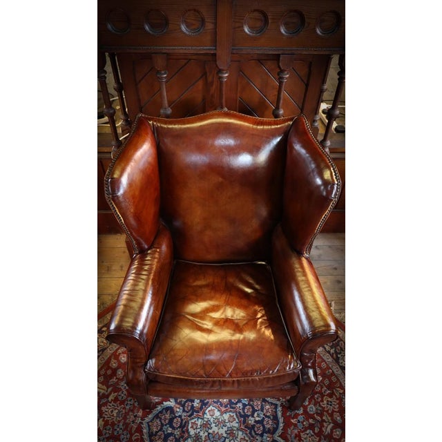Halo Lincoln Club Lounge Chair in Cigar Leather from Timothy Oulton, 2010s For Sale - Image 16 of 18