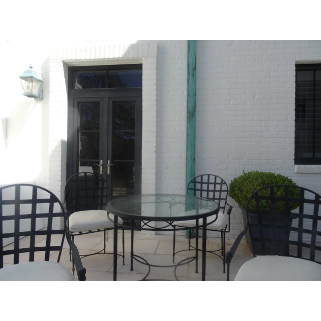Vintage Mario Papperzini for Salterini Iron Garden Dining Suite, Attributed For Sale In Los Angeles - Image 6 of 11