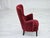 Vintage Danish Chair in Cherry-Red Furniture Velour, 1960s For Sale - Image 11 of 18