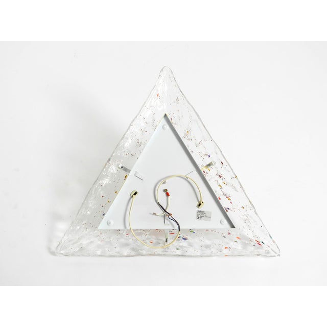 Postmodern Murano Glass Triangle Ceiling Lamp from Sylcom, Italy, 1985 For Sale - Image 15 of 18