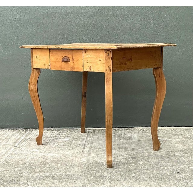 Vintage Rustic Wood Writing Desk For Sale - Image 11 of 12