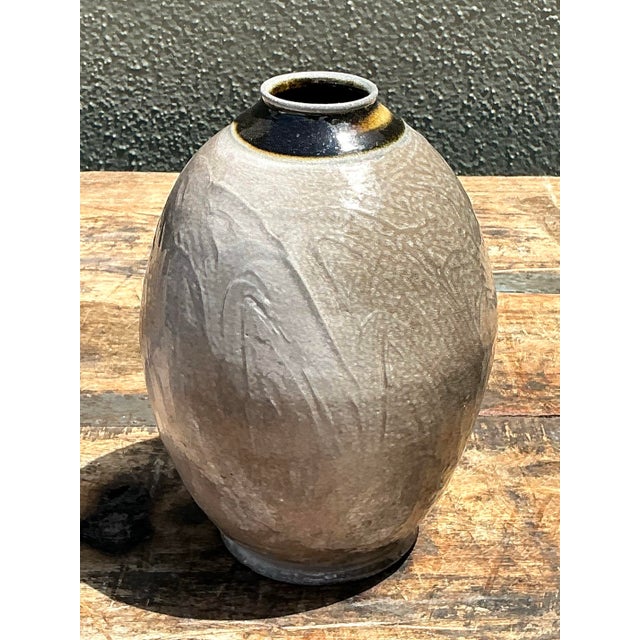 Vintage Original Studio Pottery Vase For Sale - Image 11 of 12