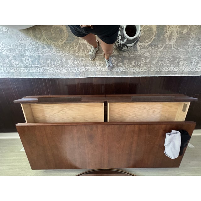 Hickory Chair Furniture Company Hickory Chair Four-Drawer Walnut Dresser / Credenza For Sale - Image 4 of 4