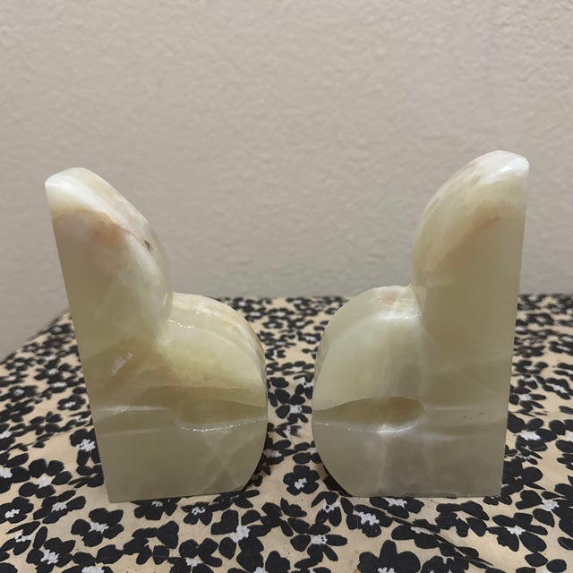Vintage Mexican Hand-Carved Onyx Bookends For Sale In New Orleans - Image 6 of 9