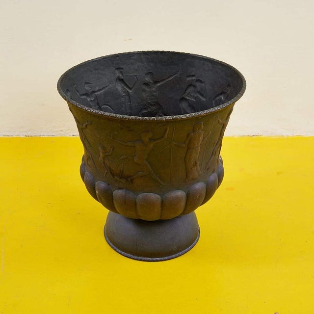 Large Copper Vase Holder, 1930s For Sale - Image 5 of 8