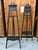 Set of charming, unusual vintage easels. One has a work light, and one has a repair needed, being held by rope, see photo.