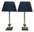 Table Lamps in Brass and Marble, 1950s, Set of 2 For Sale